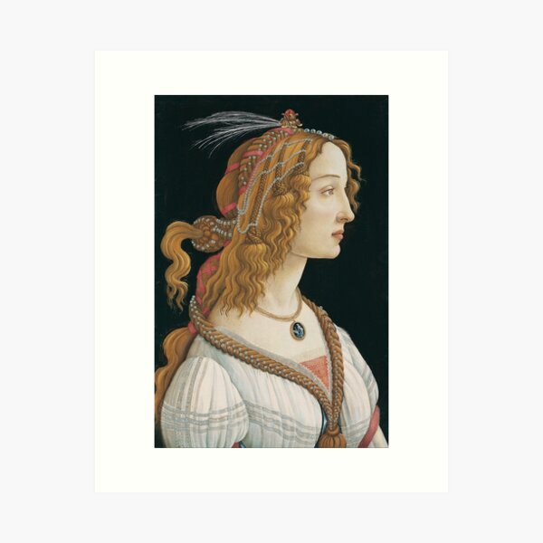 Portrait of a Young Woman (Botticelli, Frankfurt) Art Print