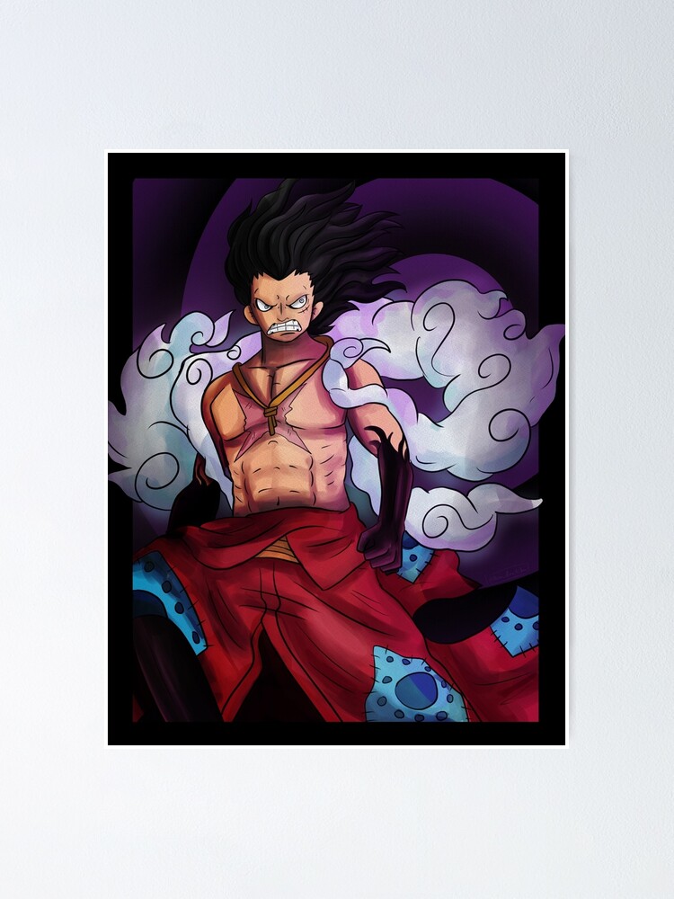 Gear 4 Luffy Poster By Rererena Redbubble