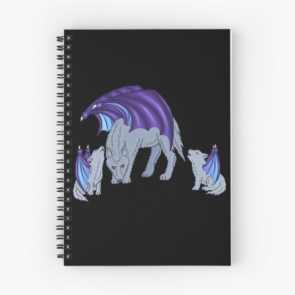 Item preview, Wolf and cubs with wings designed and sold by Melanie Jeyakkumar.