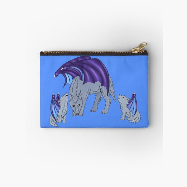 Item preview, Wolf and cubs with wings designed and sold by Melanie Jeyakkumar.