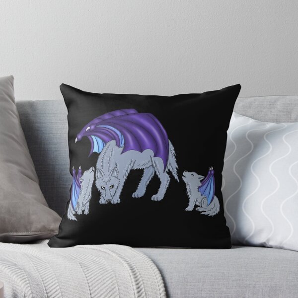 Item preview, Wolf and cubs with wings designed and sold by Melanie Jeyakkumar.