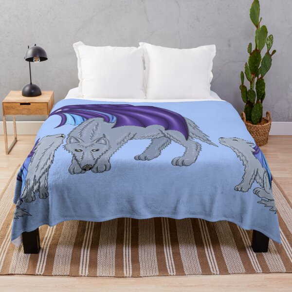 Item preview, Wolf and cubs with wings designed and sold by Melanie Jeyakkumar.