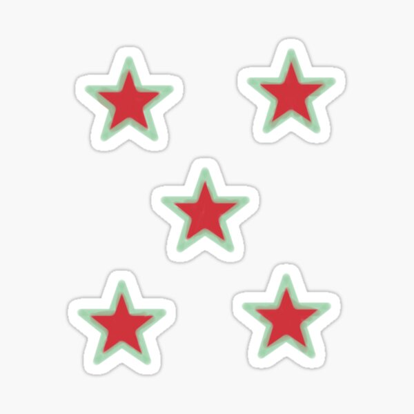 Item preview, stars sticker pack (green & red) designed and sold by alice-101.