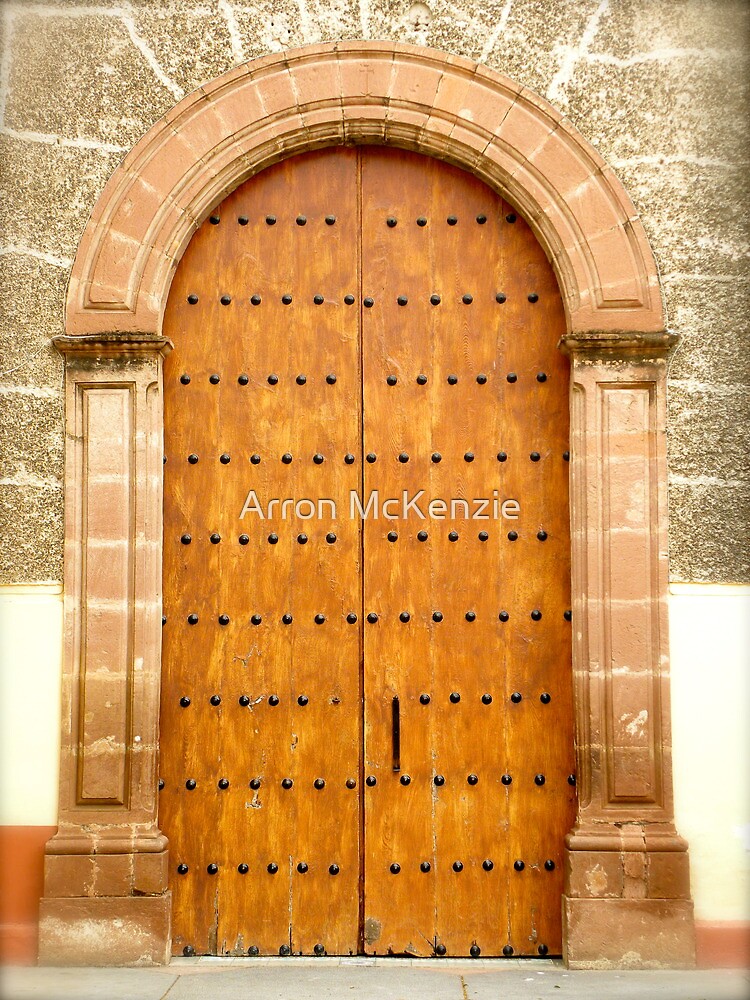 "Church door in Jiquilpan, MIchoacan Mexico" Poster for Sale by