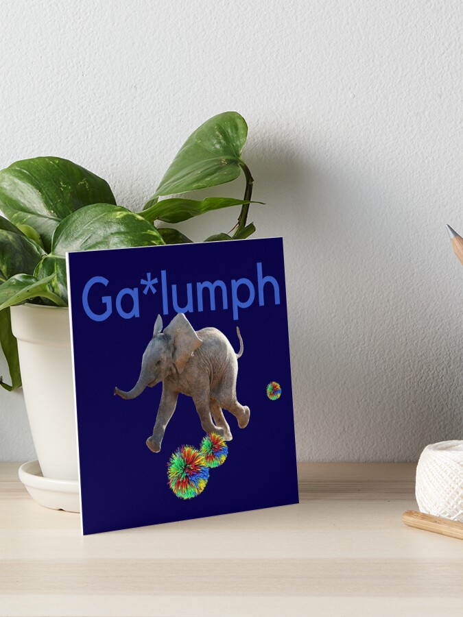 Galumph, baby elephant string theory | Art Board Print