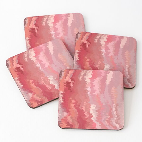 Item preview, Peach Pink Wave Crystal Art Abstract  designed and sold by KavimaCreatives.