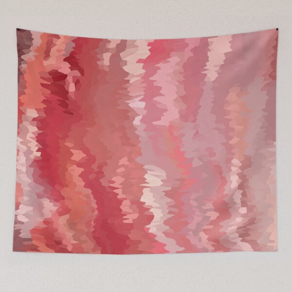 Item preview, Peach Pink Wave Crystal Art Abstract  designed and sold by KavimaCreatives.