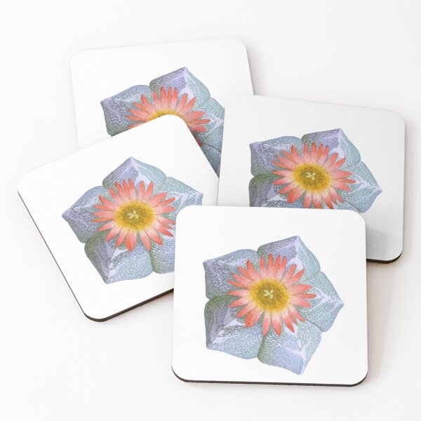 Item preview, Watercolor hand painted blue blossom cactus designed and sold by sleeperr.