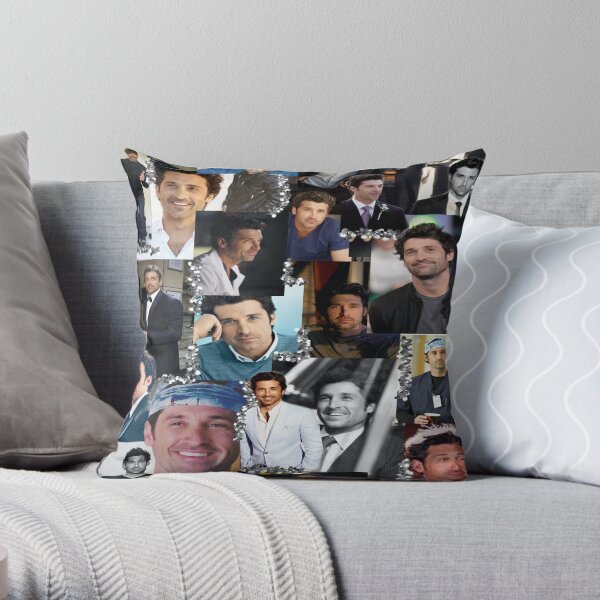 Derek Shepherd Collage Throw Pillow