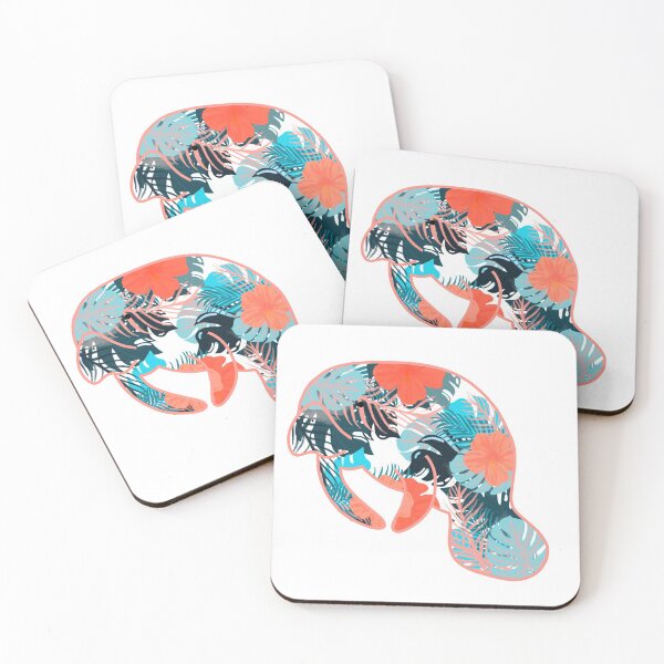 Item preview, Orange Hibiscus manatee designed and sold by Marliemanatees.