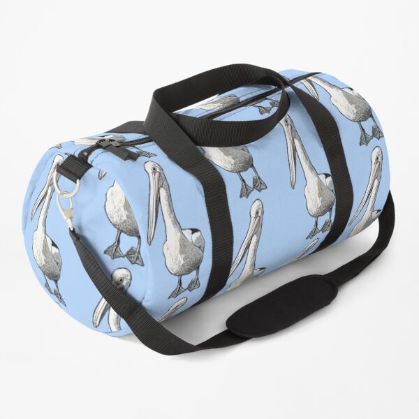 It is a Pelicans Life CARTOON PELICAN BASED ON A REAL PELICAN AT SYDNEY FISH MARKETS Duffle Bag