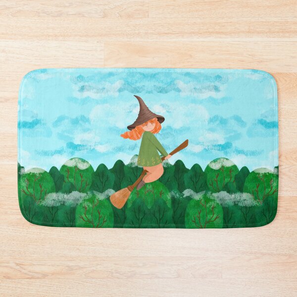 Item preview, Cute little witch on a broom designed and sold by KrollQueen.