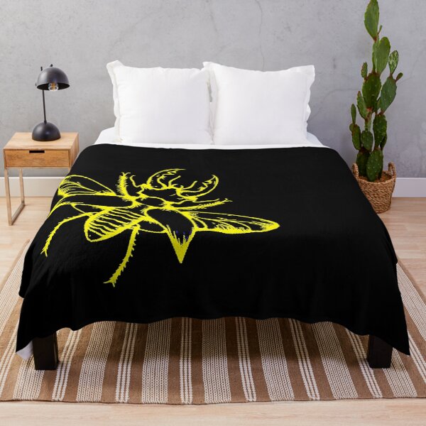 Item preview, Stag Beetle Neon Yellow Color Insect Bug Art Design - Black Background designed and sold by Thordur Sturluson.