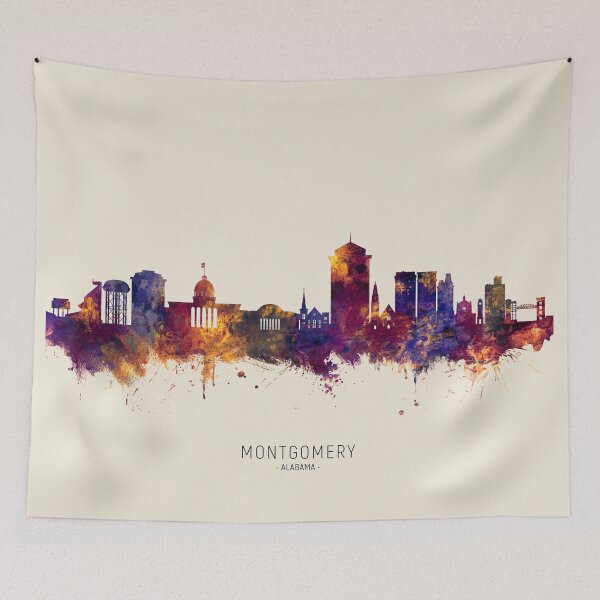 Item preview, Montgomery Alabama Skyline designed and sold by ArtPrints.