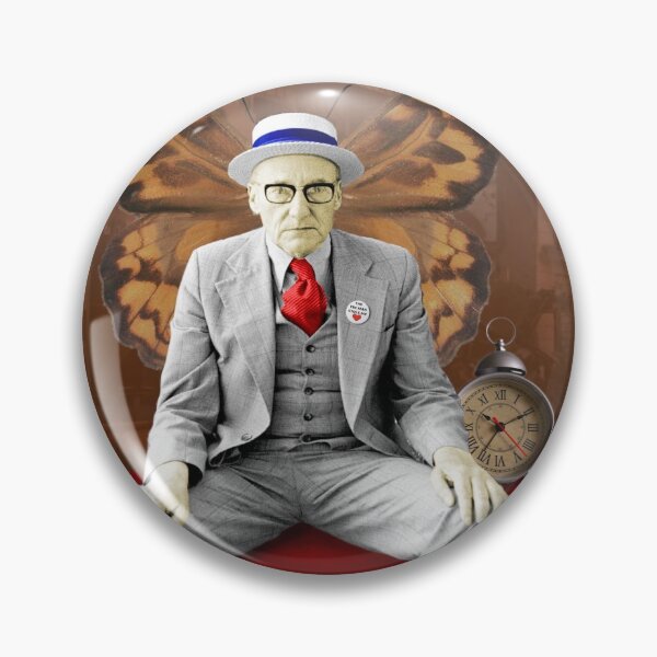 Artikelvorschau, William Burroughs mit Schmetterlingsflügeln entworfen und verkauft von KALEIDOSCOPE UK.