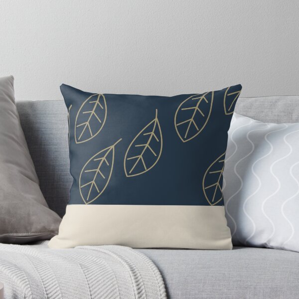 Item preview, Mustard Yellow Leaves in Dark Blue Ocean designed and sold by darshan2020.