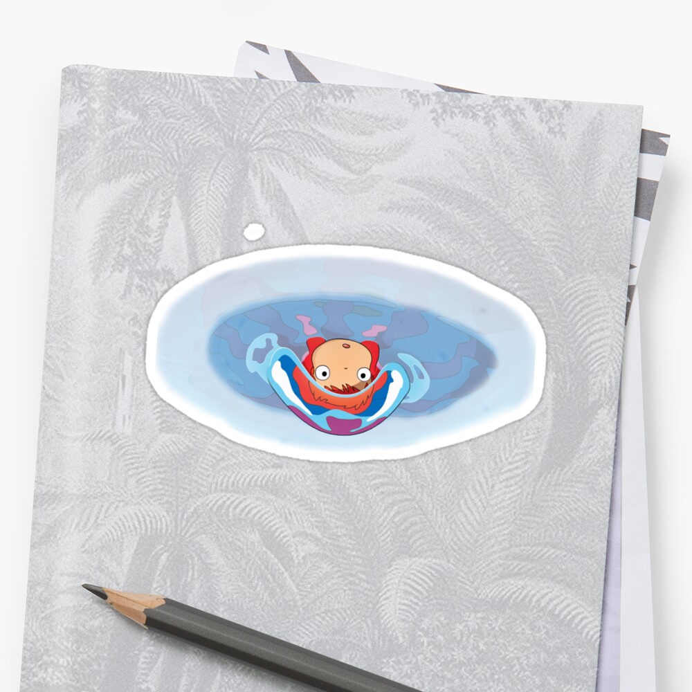 "Ponyo Bubble Look Up" Stickers by BrendanHouse | Redbubble