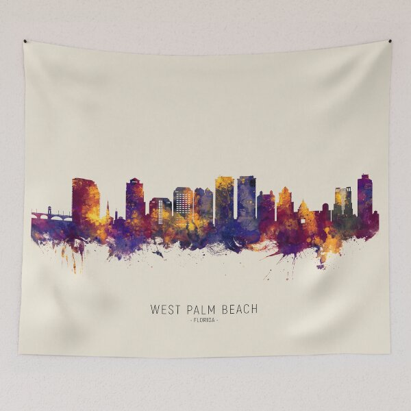 Item preview, West Palm Beach Florida Skyline designed and sold by ArtPrints.