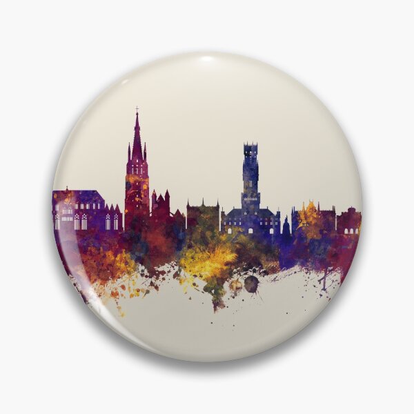 Item preview, Bruges Belgium Skyline designed and sold by ArtPrints.