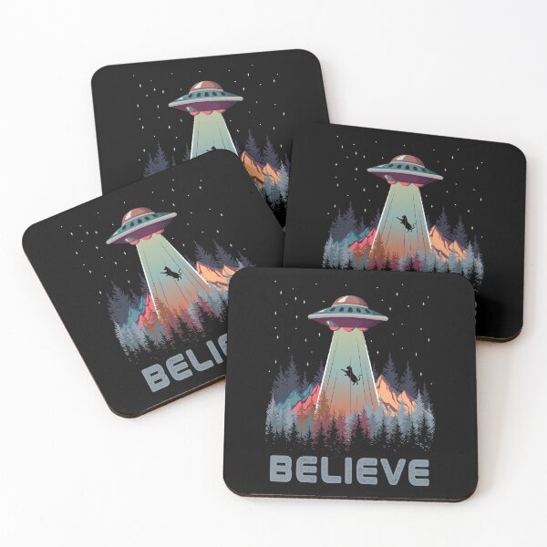 Item preview, Believe Cat UFO Alien Gift designed and sold by DelightfulDude.