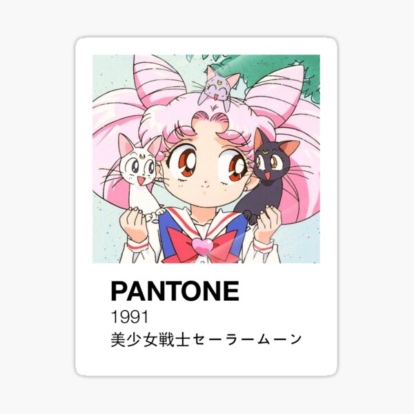 Artemisa y Diana Sailor Moon Pantone Pegatina