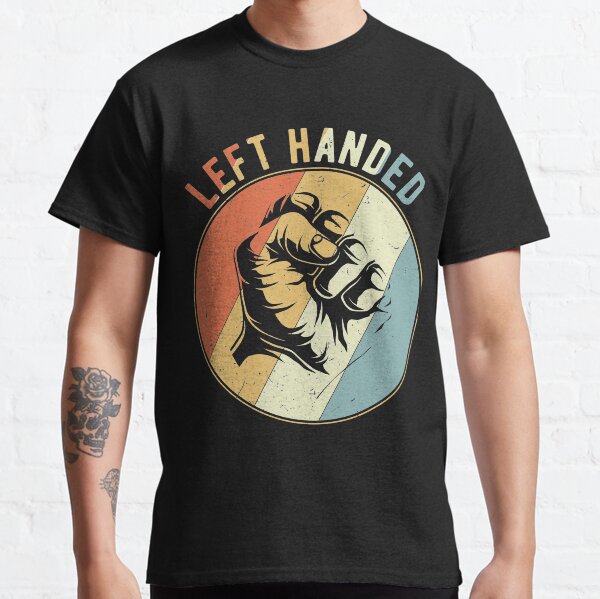 Vintage Style Lefty Hand For Left-Handers Retro Sunset Classic T-Shirt