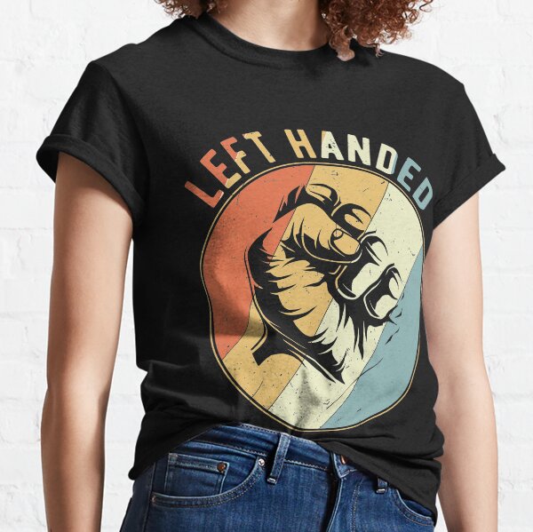 Vintage Style Lefty Hand For Left-Handers Retro Sunset Classic T-Shirt