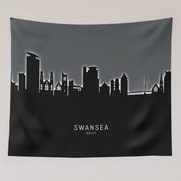 Item preview, Swansea Wales Skyline designed and sold by ArtPrints.