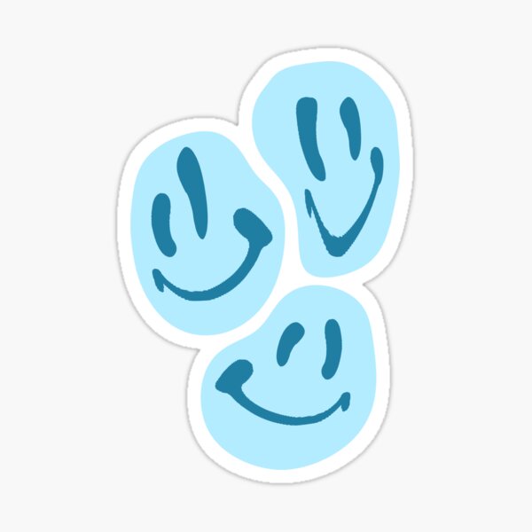 BLUE SMILES  Sticker