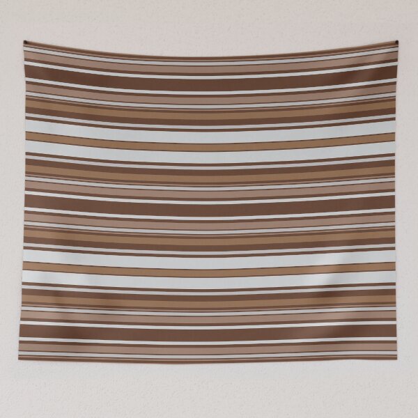 Item preview, Chocolate Milkshake Horizontal Balanced Stripes designed and sold by weirdAffect.