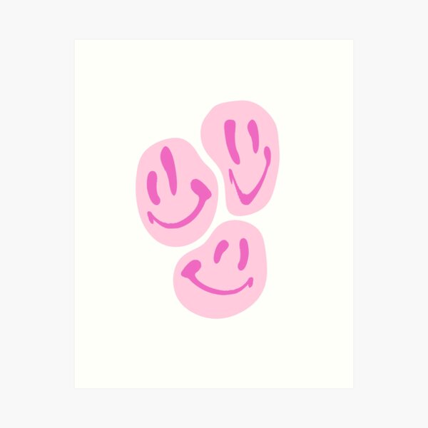 PINK SMILES Art Print