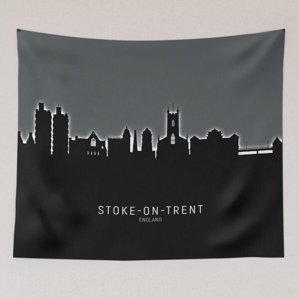 Item preview, Stoke-on-Trent England Skyline designed and sold by ArtPrints.