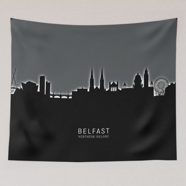 Item preview, Belfast Northern Ireland Skyline designed and sold by ArtPrints.