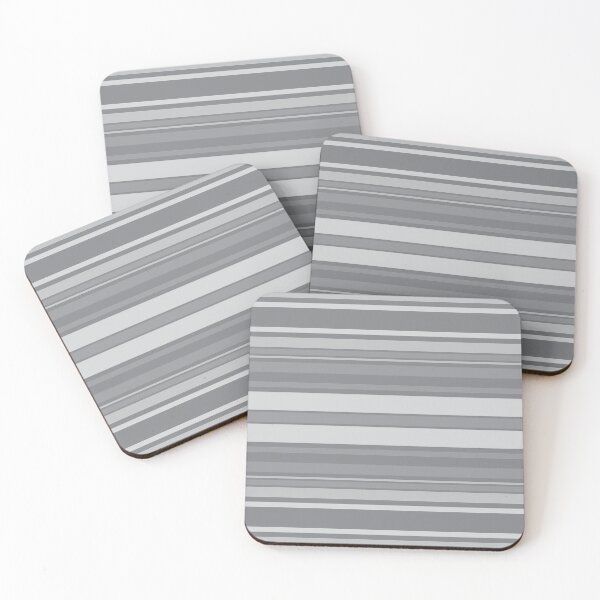 Item preview, Silver Horizontal Balanced Stripes designed and sold by weirdAffect.