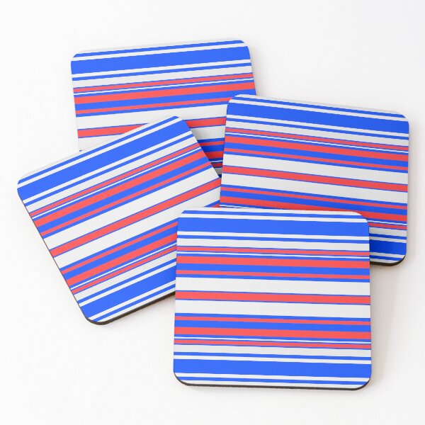 Item preview, Red White & Blue Horizontal Balanced Stripes designed and sold by weirdAffect.