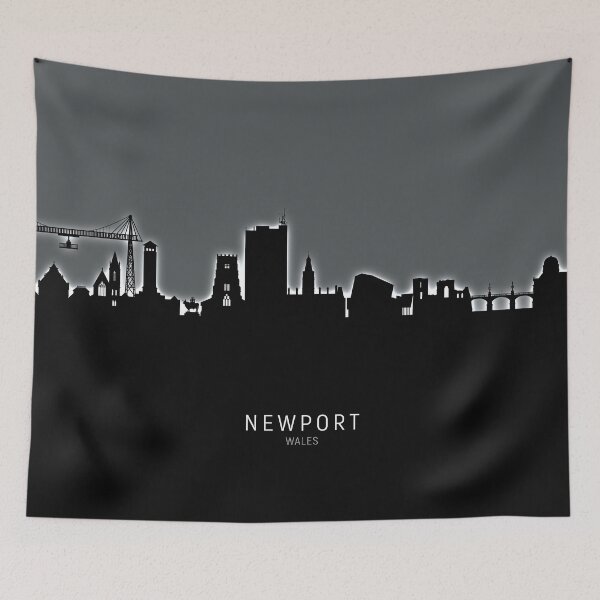 Artikelvorschau, Newport Wales Skyline entworfen und verkauft von ArtPrints.