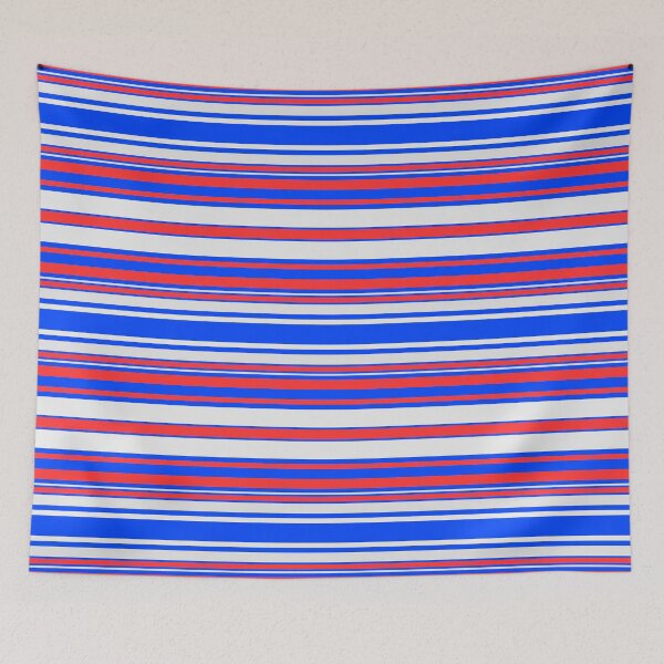 Item preview, Red White & Blue Horizontal Balanced Stripes designed and sold by weirdAffect.