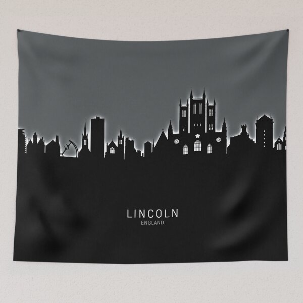 Aperçu de l'œuvre Lincoln England Skyline créée et vendue par ArtPrints.