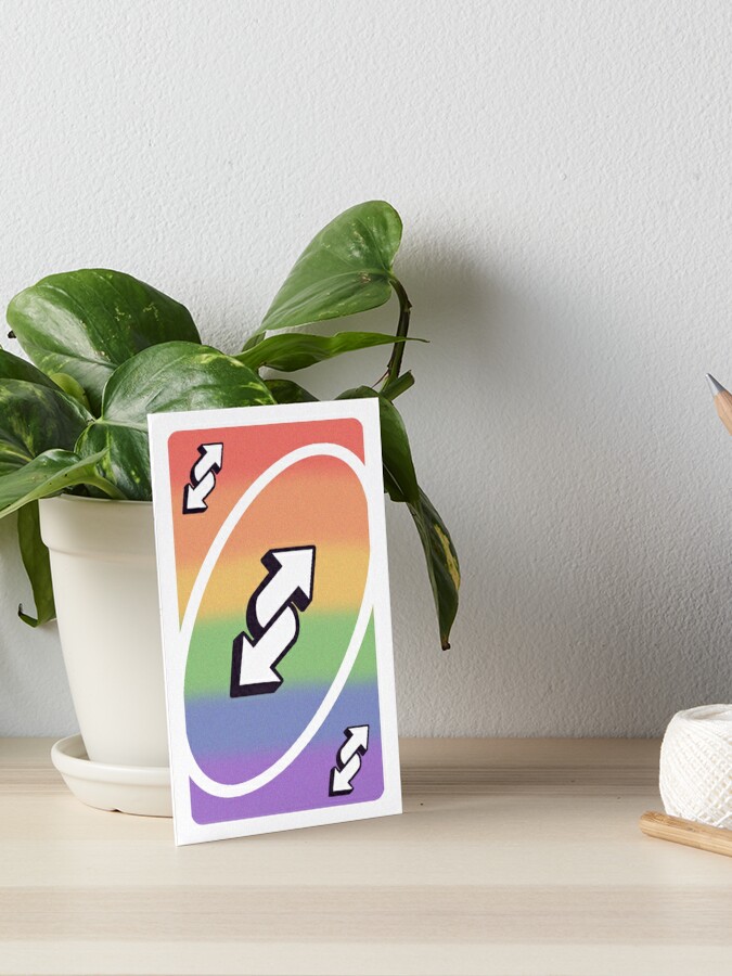 gay pride uno reverse card | Sticker