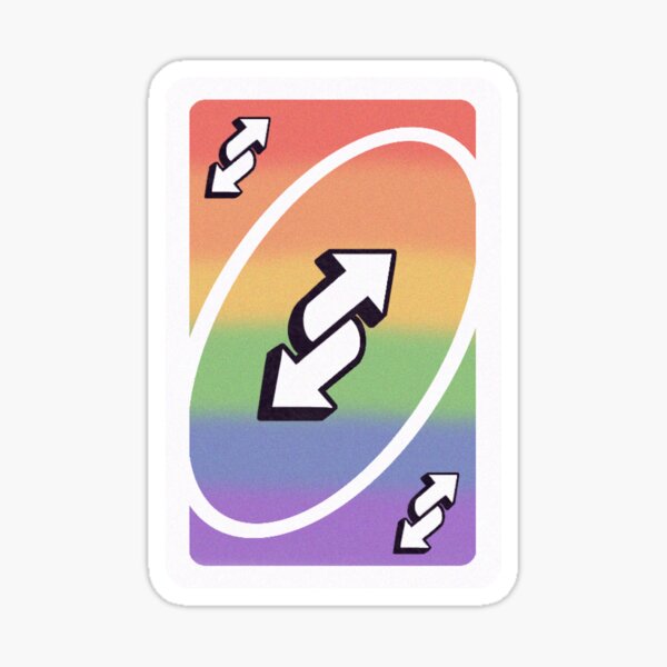 Pansexual Panromantic Pan Sticker - Non Binary Uno Reverse Card