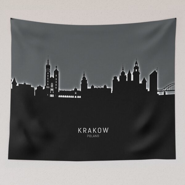 Item preview, Krakow Poland Skyline designed and sold by ArtPrints.