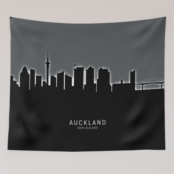 Item preview, Auckland New Zealand Skyline designed and sold by ArtPrints.