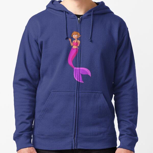 Peace Mermaid Zipped Hoodie