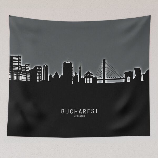 Item preview, Bucharest Romania Skyline designed and sold by ArtPrints.