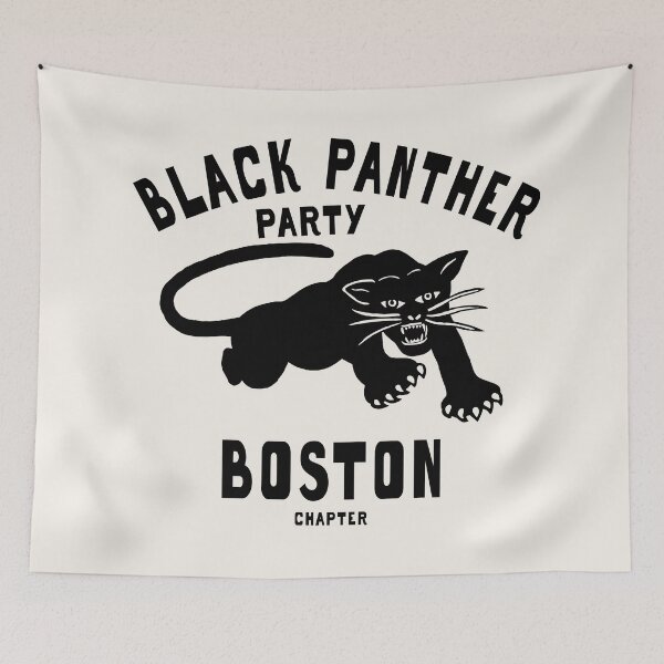 Item preview, BLACK LIVES MATTER: 'Black Panther Party: Boston Chapter': Original Black on Cream designed and sold by Day Chapman.
