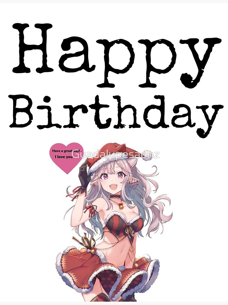 love #cute #birthday #kawaii #girl #anime #chibi - Happy Birthday Cute Anime,  HD Png Download , Transparent Png Image - PNGitem