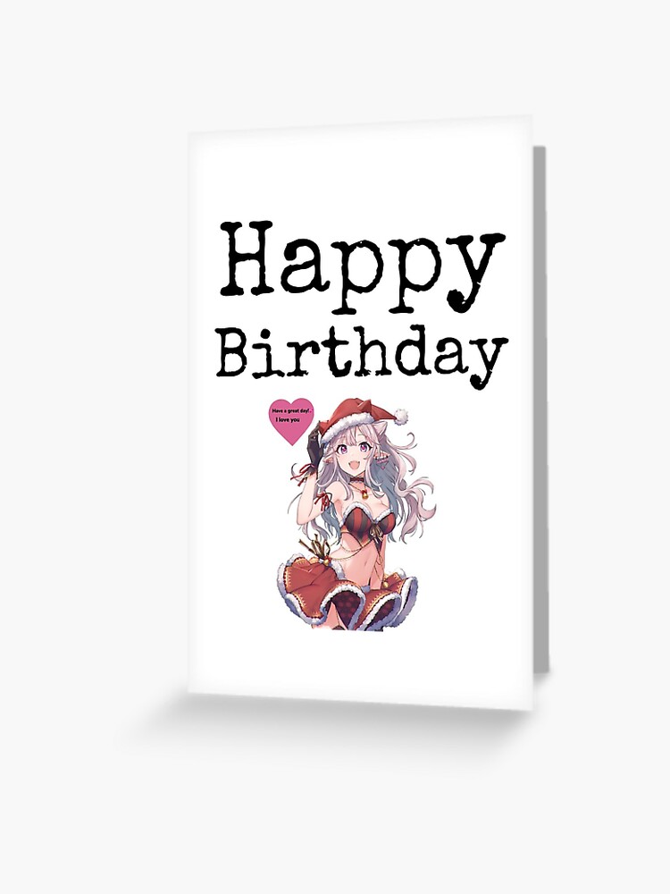 Cute Anime Girl Birthday Card - Sushi Lover | thortful