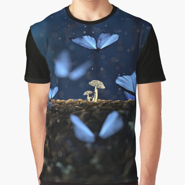 Butterfly in a dream nature art for T-Shirt Backpacks Iphone cases Laptop skin and Clock by Impact Shop Graphic T-Shirt