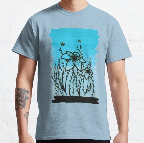 Colored Flower in & quot; Blue & quot; Classic T-Shirt