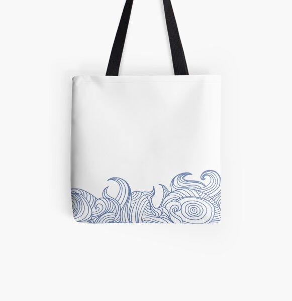 Wave All Over Print Tote Bag